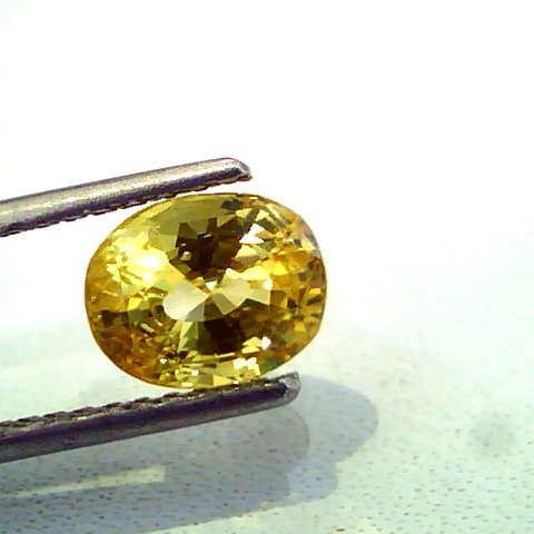 2.97 Ct Unheated Untreated Natural Ceylon Yellow Sapphire AAAAA