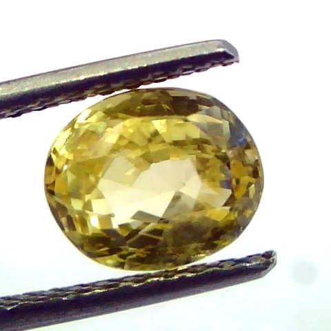 2.97 Ct Unheated Untreated Natural Ceylon Srilankan Yellow Sapphire