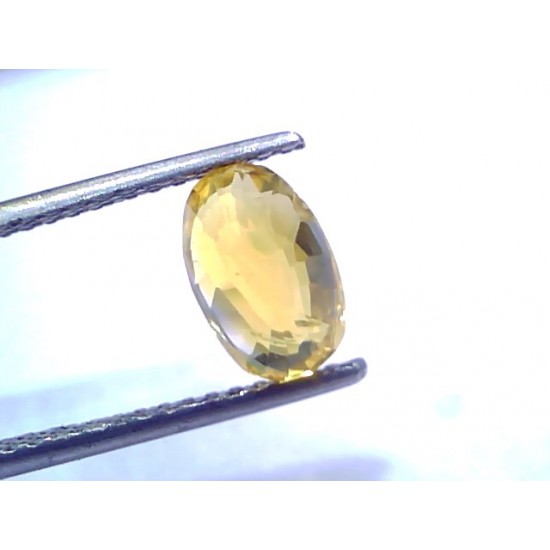 3.02 Ct Unheated Untreated Natural Ceylon Yellow Sapphire Pukhraj