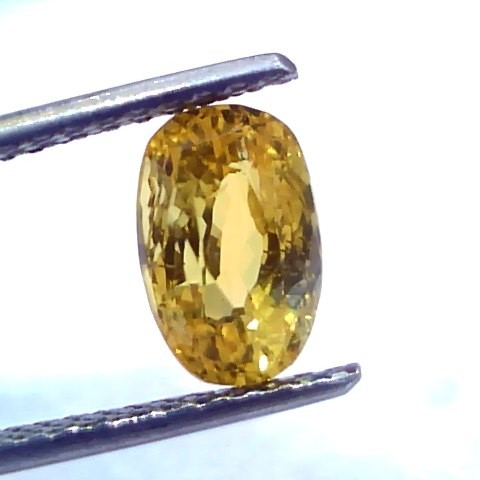 3.02 Ct Unheated Untreated Natural Ceylon Yellow Sapphire Pukhraj