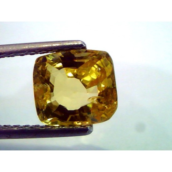 3.02 Ct Unheated Untreated Natural Ceylon Yellow Sapphire AAA