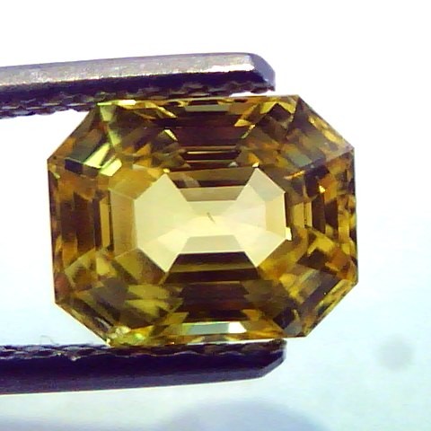 3.02 Ct Unheated Untreated Natural Ceylon Yellow Sapphire AAAAA