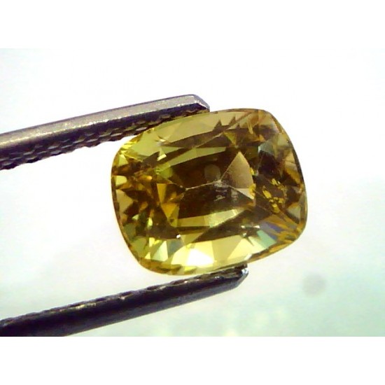 3.05 Ct Unheated Untreated Natural Ceylon Yellow Sapphire AAA
