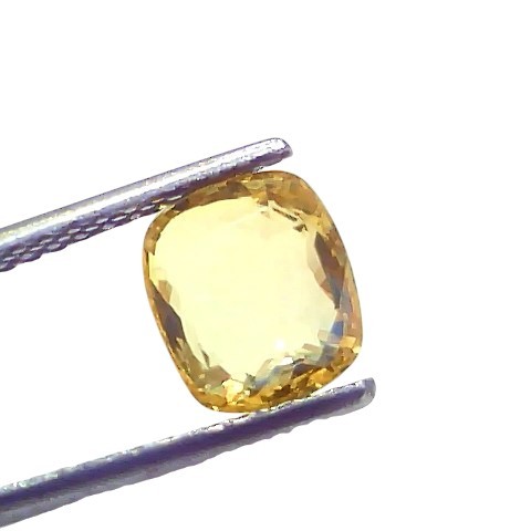 3.05 Ct Certified Unheated Untreated Natural Ceylon Yellow Sapphire Pukhraj