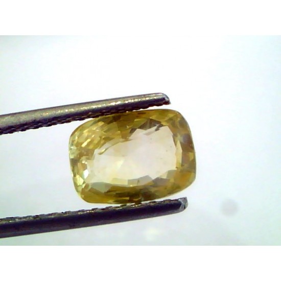 3.09 Ct Unheated Untreated Natural Ceylon Srilankan Yellow Sapphire