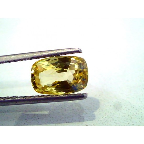 3.04 Ct Unheated Untreated Natural Ceylon Yellow Sapphire AAAAA
