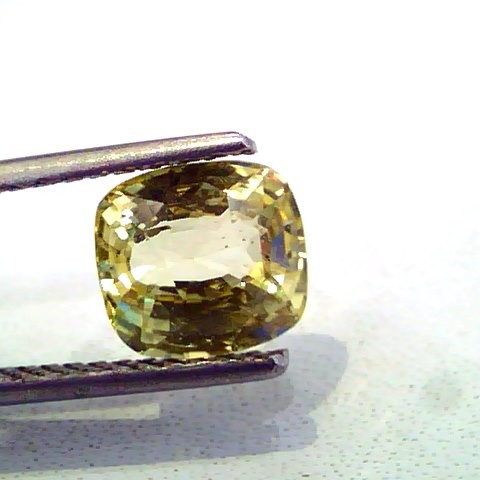3.08 Ct Unheated Untreated Natural Ceylon Yellow Sapphire A++