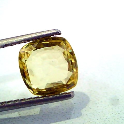 3.14 Ct Unheated Untreated Natural Ceylon Yellow Sapphire AAA