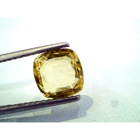 3.14 Ct Unheated Untreated Natural Ceylon Yellow Sapphire AAA