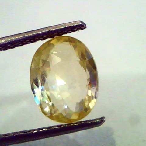 3.25 Ct Unheated Untreated Natural Ceylon Yellow Sapphire AAA