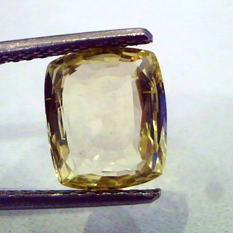 3.37 Ct Unheated Untreated Natural Ceylon Yellow Sapphire Gems