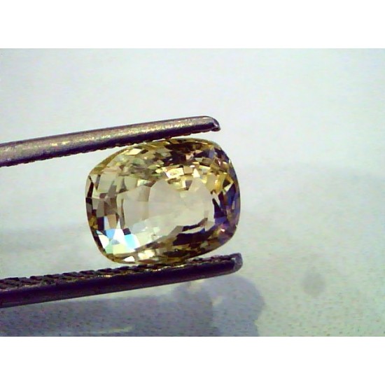 3.27 Ct Unheated Untreated Natural Ceylon Yellow Sapphire Gems