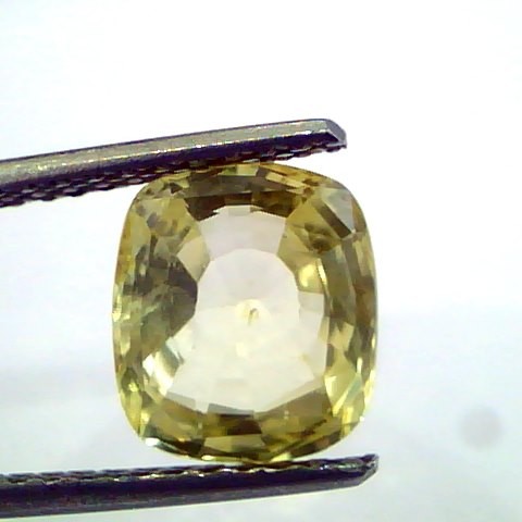 3.47 Ct Unheated Untreated Natural Ceylon Srilankan Yellow Sapphire