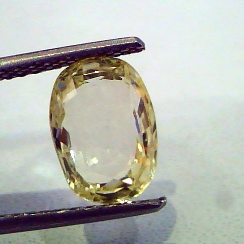 3.54 Ct Unheated Untreated Natural Ceylon Yellow Sapphire Gems