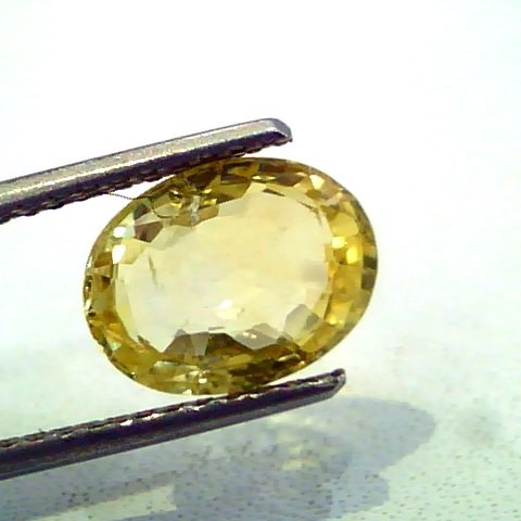 3.56 Ct Unheated Untreated Natural Ceylon Yellow Sapphire AA