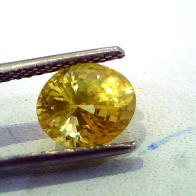 3.57 Ct Unheated Untreated Natural Ceylon Yellow Sapphire AAAAA
