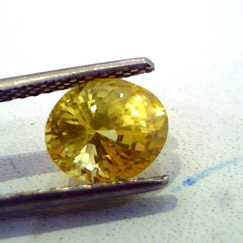 3.57 Ct Unheated Untreated Natural Ceylon Yellow Sapphire AAAAA