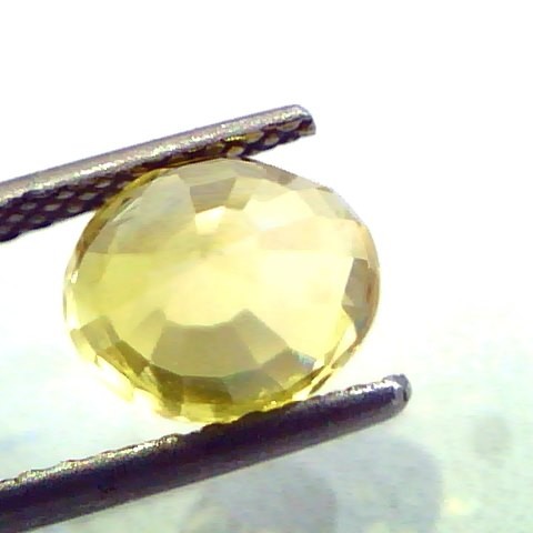 3.57 Ct Unheated Untreated Natural Ceylon Yellow Sapphire AAAAA