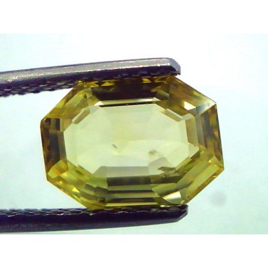 3.67 Ct Unheated Untreated Natural Ceylon Yellow Sapphire AAA