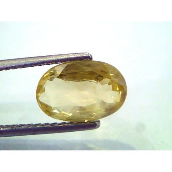 3.69 Ct Unheated Untreated Natural Ceylon Yellow Sapphire Gems