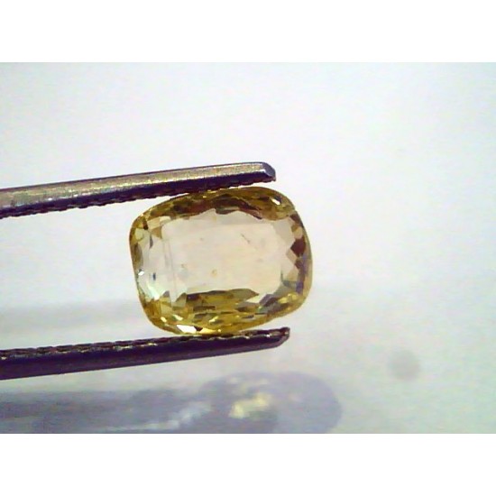 4.03 Ct Unheated Untreated Natural Ceylon Yellow Sapphire Pukhraj