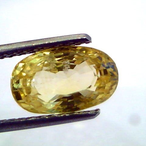 3.99 Ct Unheated Untreated Natural Ceylon Srilankan Yellow Sapphire