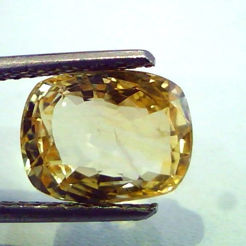 4.05 Ct Unheated Untreated Natural Ceylon Yellow Sapphire A++