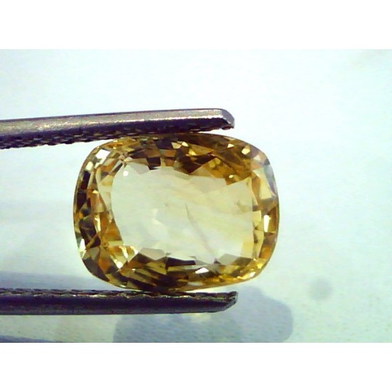4.05 Ct Unheated Untreated Natural Ceylon Yellow Sapphire A++