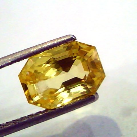 4.06 Ct Unheated Untreated Natural Ceylon Yellow Sapphire AAAA