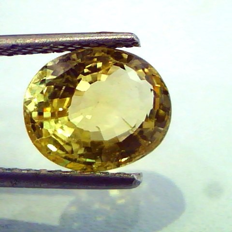 4.09 Ct Unheated Untreated Natural Ceylon Yellow Sapphire A++