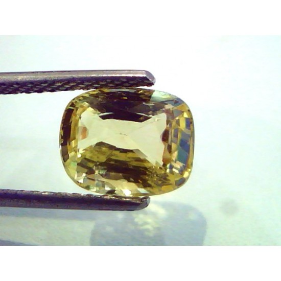 4.11 Ct Unheated Untreated Natural Ceylon Yellow Sapphire A++