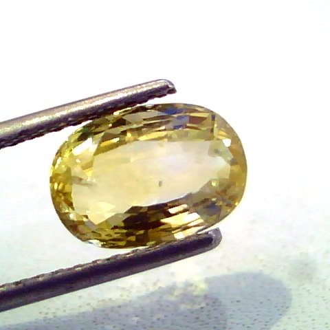 4.11 Ct Unheated Untreted Natural Ceylon Yellow Sapphire/Pukhraj