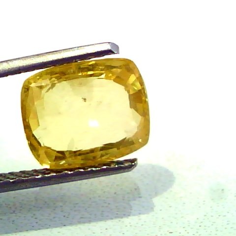 4.15 Ct Unheated Untreted Natural Ceylon Yellow Sapphire/Pukhraj