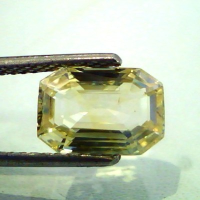 4.21 Ct GII Certi Unheat Untreat Natural Ceylon Yellow Sapphire