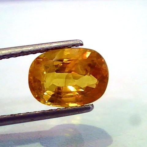 4.26 Ct Natural Premium Bangkok Yellow Sapphire/Pukhraj Heated