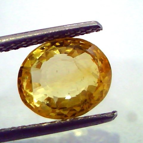 4.36 Ct Untreated Natural Ceylon Yellow Sapphire/Pukhraj AAA