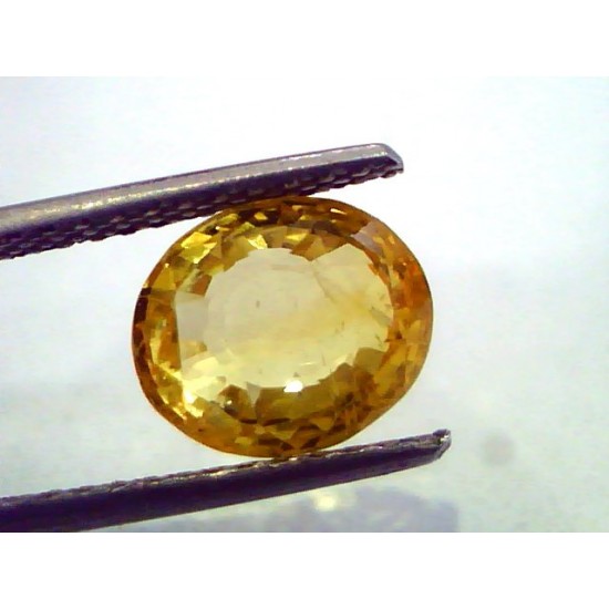 4.36 Ct Untreated Natural Ceylon Yellow Sapphire/Pukhraj AAA