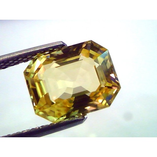4.54 Ct Unheated Untreated Natural Ceylon Yellow Sapphire AAAAA