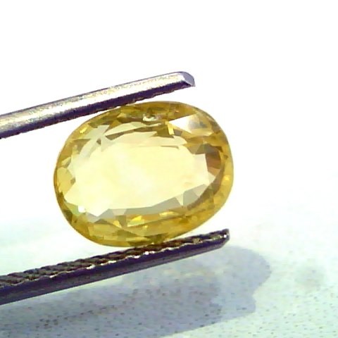 4.61 Ct Unheated Untreted Natural Ceylon Yellow Sapphire/Pukhraj