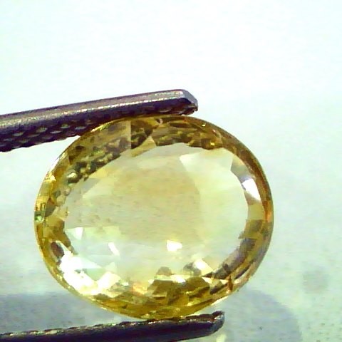 4.57 Ct Certified Unheated Untreated Natural Ceylon Yellow Sapphire AA
