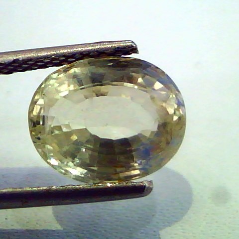 4.69 Ct Unheated Untreted Natural Ceylon Yellow Sapphire/Pukhraj