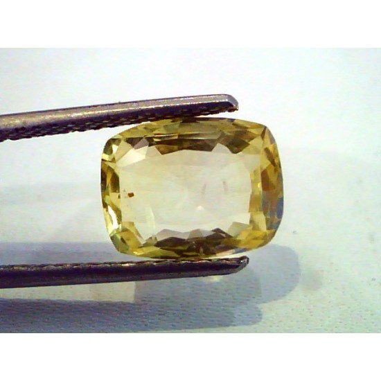 4.70 Ct GII Certified Unheated Natural Ceylon Yellow Sapphire/Pukhraj