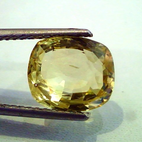 4.86 Ct IGI Certified Unheated Untreated Natural Ceylon Yellow Sapphire
