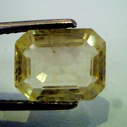 4.93 Ct Unheated Untreted Natural Ceylon Yellow Sapphire/Pukhraj