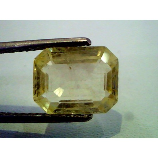 4.93 Ct Unheated Untreted Natural Ceylon Yellow Sapphire/Pukhraj