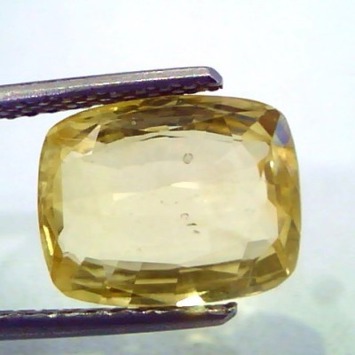 5.24 Ct IGI Certified Unheated Untreated Natural Ceylon Yellow Sapphire