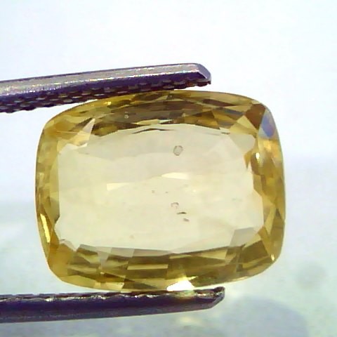 5.24 Ct IGI Certified Unheated Untreated Natural Ceylon Yellow Sapphire