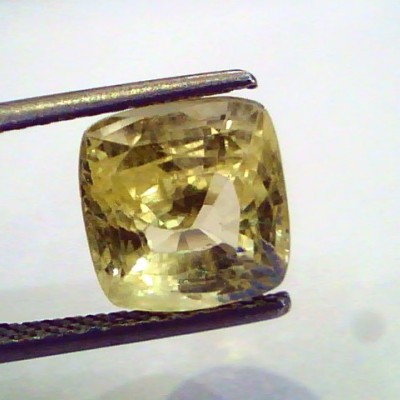 5.37 Ct IGI Certified Unheated Untreated Natural Ceylon Yellow Sapphire