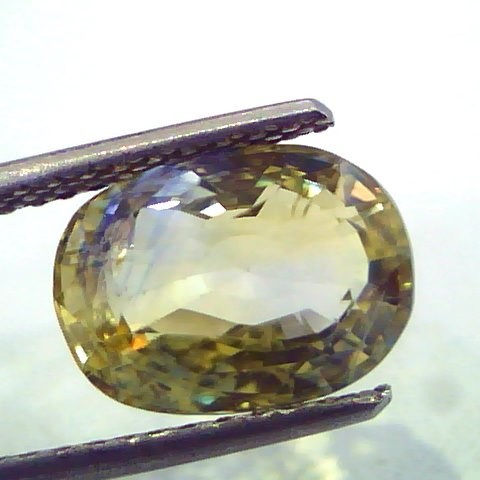 5.42 Ct Unheated Natural Ceylon Yellow Blue Mix Pitambari Sapphire