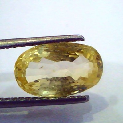 5.56 Ct Unheated Untreated Natural Ceylon Yellow Sapphire Pukhraj
